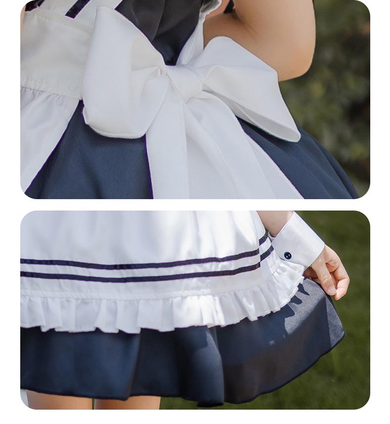 Japanese Black Maid Lolita Dress for Girls - Cute Princess Costume
