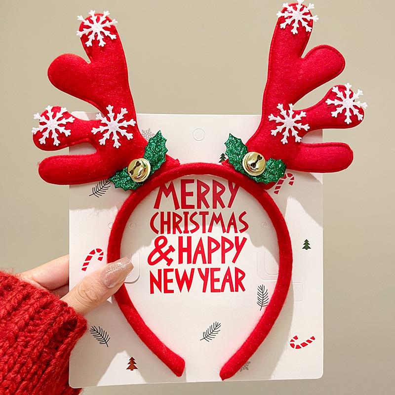 Mori Style Reindeer Antler Headband: Cute Christmas Hair Clip for Women & Kids