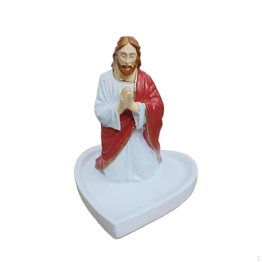 Praying Statue Jewelry Tray Rosary Holder Birthday Organizer Sculpture for Pendant Trinket