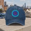 Iridescent Geometric Starburst Vintage Washed Baseball Cap Unisex Dad Hat Casual Street Style Accessory