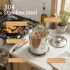 1.8 L /61 oz Fat Container Stainless Steel Oil Strainer Pot Container Jug with Filter Grease Fat Storage Can for Kitchen Cooking