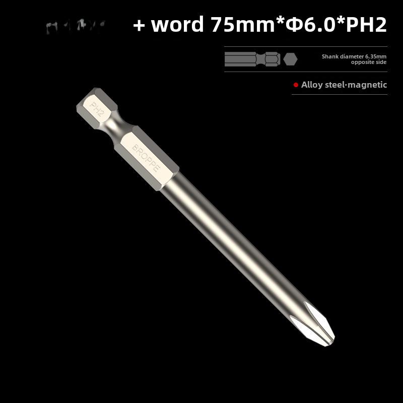 BROPPE Magnetic Cross Screwdriver with Electric Drill and Pneumatic Nozzle Head