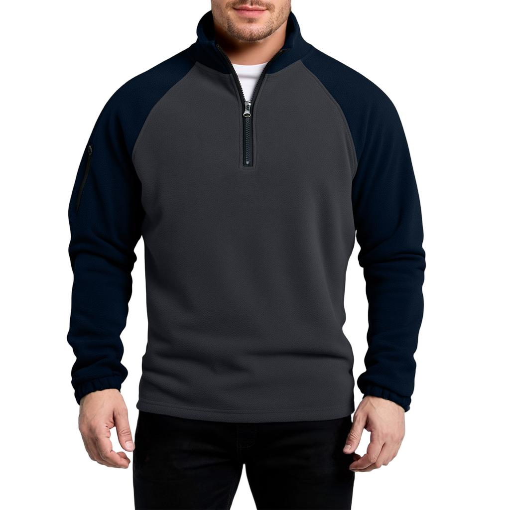 Men's Sweatshirt Loose Solid Color Outdoor Warm Breathable T-Shirt Top