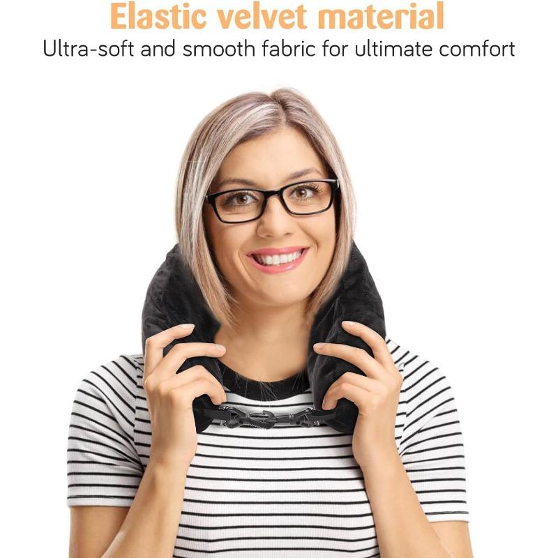 Travel Neck Pillow Self Filling Portable Stuffable Neck Pillow Airplane Car Travel Pillow Refillable Support Cushion Travel Bag