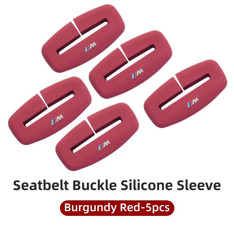 Car Sticker 2025 Hot Silicone Anti Scratch Car Seat Belt Clip Protector Buckle Lock Cover For BMW X1 X2 X3 X5 E46 E90 E70 F20 E6
