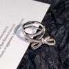 Musla Design Anello Vintage Hot Sale Decorazione in Cristallo Imitazione Diamante Fiocco Anello Multistrato È Super Bello Anelli da Matrimonio