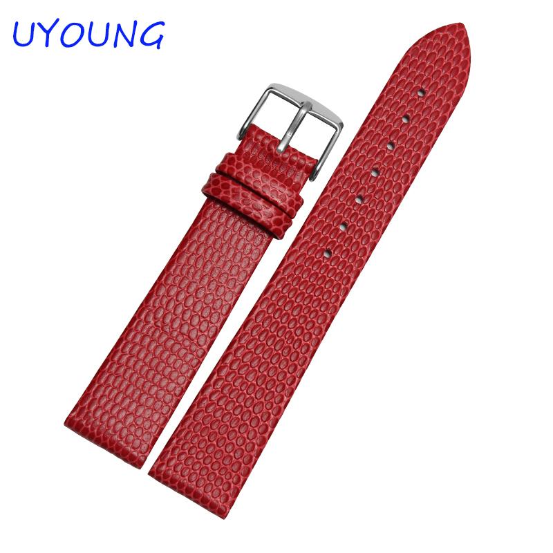 14mm16mm18mm20mm Bracelet de montre en cuir véritable de qualité Bracelet en cuir motif lézard