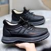 Winter Warm Snow Boots for Men Casual Lace-Up Non-Slip Sneakers Water Resistant Short Booties Men's Comfortable Faux Fur Lined Workout Walking Shoes