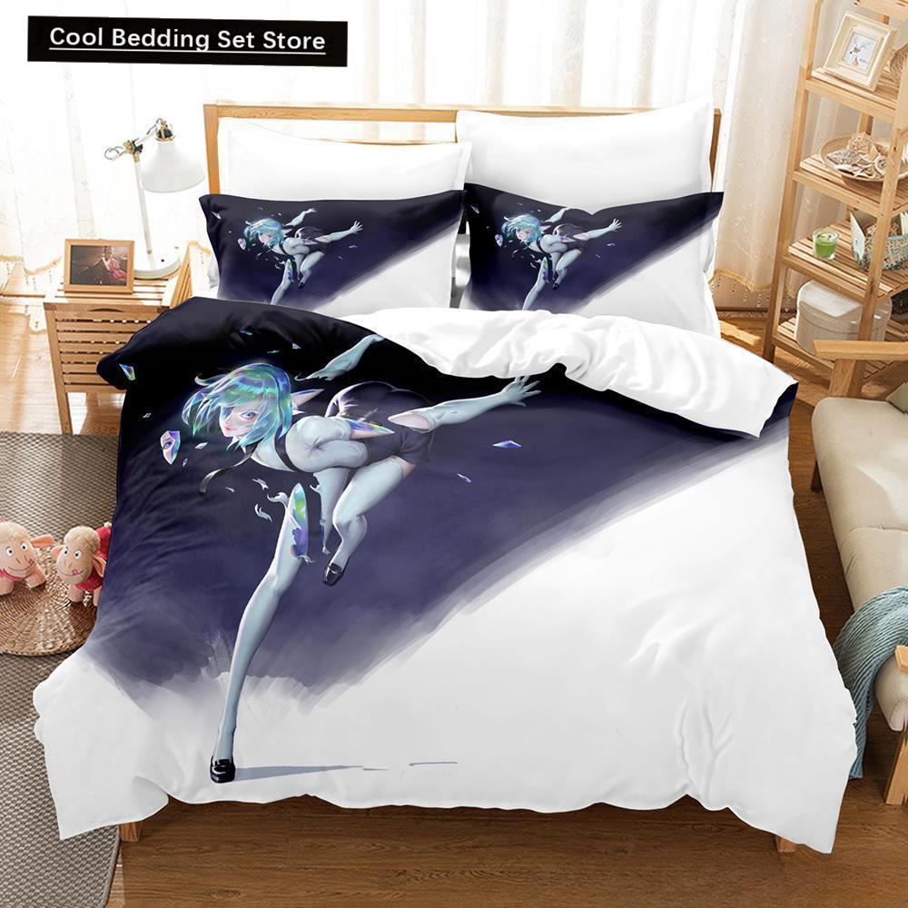 3D Print Anime Houseki no Kuni 2/3pcs Bedding Set Single Twin Full Queen King Size Bed Set Adult Kid Bedroom Duvet cover Sets
