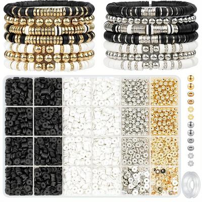3000 Stück Tonperlenarmbänder, Armband-Bastelsets für Schmuckherstellung, Charm-Armband-Sets, DIY Kunsthandwerk Geburtstagsgeschenke