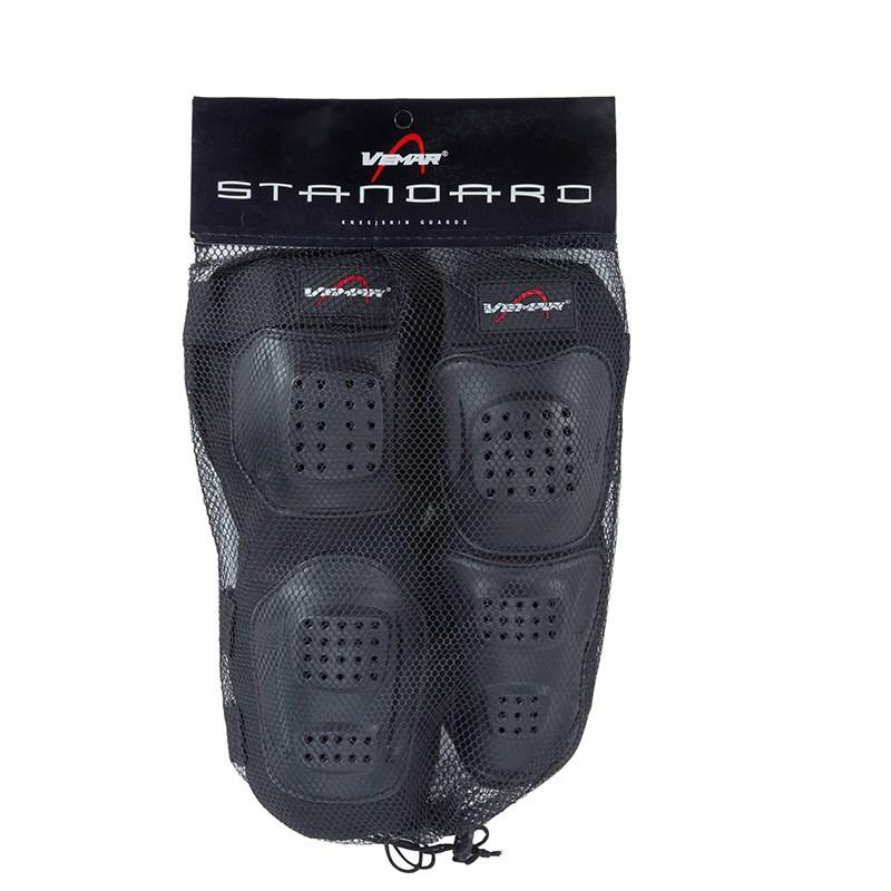 Motorcycle Riding Knee Pads Set 4pcs Protective Gear Off-Road Cycling Sports Adult Unisex Black PE Material