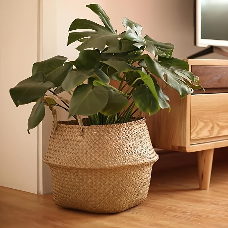 Hand-Woven Vase, Oval Standing Plant, Clothing and Home Decoration Storage Basket, Flower Pot Storage Basket