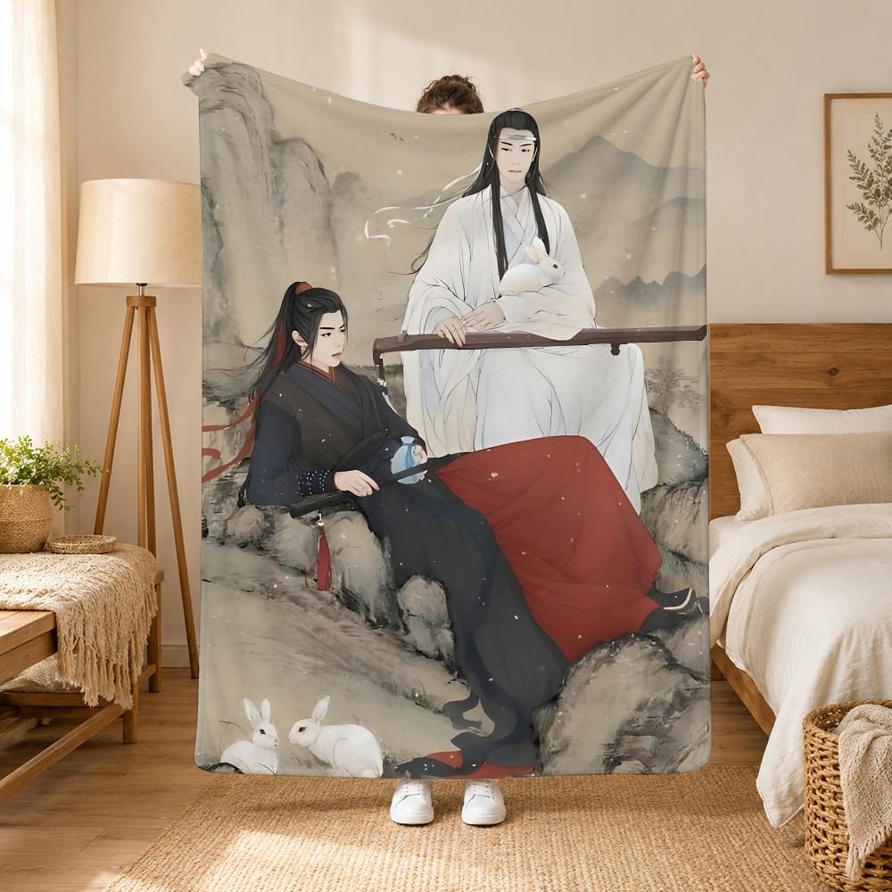 Mo Dao Zu Shi Anime Throw 240G Flannel Blanket, Suitable For Sofas, Beds, Offices,  Exquisite Gift Blankets