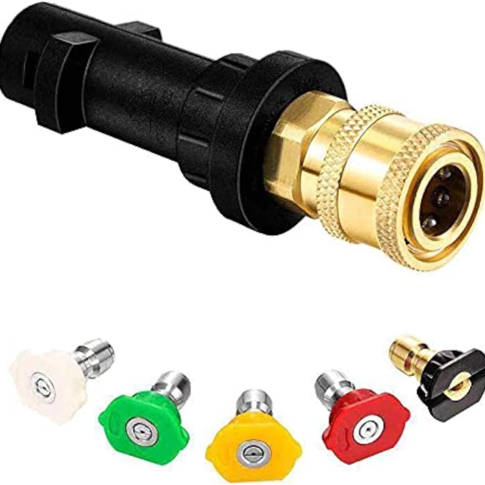 

Адаптер для пистолета мойки высокого давления 1/4 Наборы насадок для распыления Латунный быстроразъемный соединитель с внутренней резьбой для Karcher k2 k3 k4 k5 k6 K7