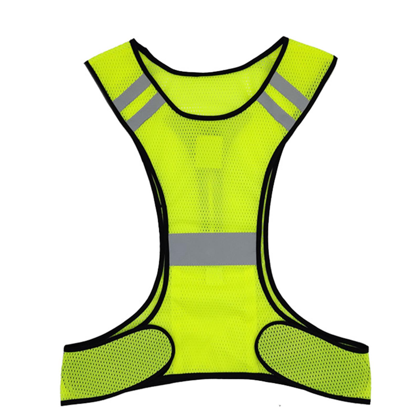 

Reflective Safety Running Vest Outdoor Safety Visibility for Cycling Jogging Wear Without Light флуоресцентний жовтий колір