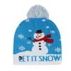 2025 autumn and winter new knitted hat Christmas holiday party LED light Christmas hat