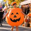 Costume di Zucca Intero con Dettagli di Gambo e Foglia Abito Fatto a Mano Taglia Larga