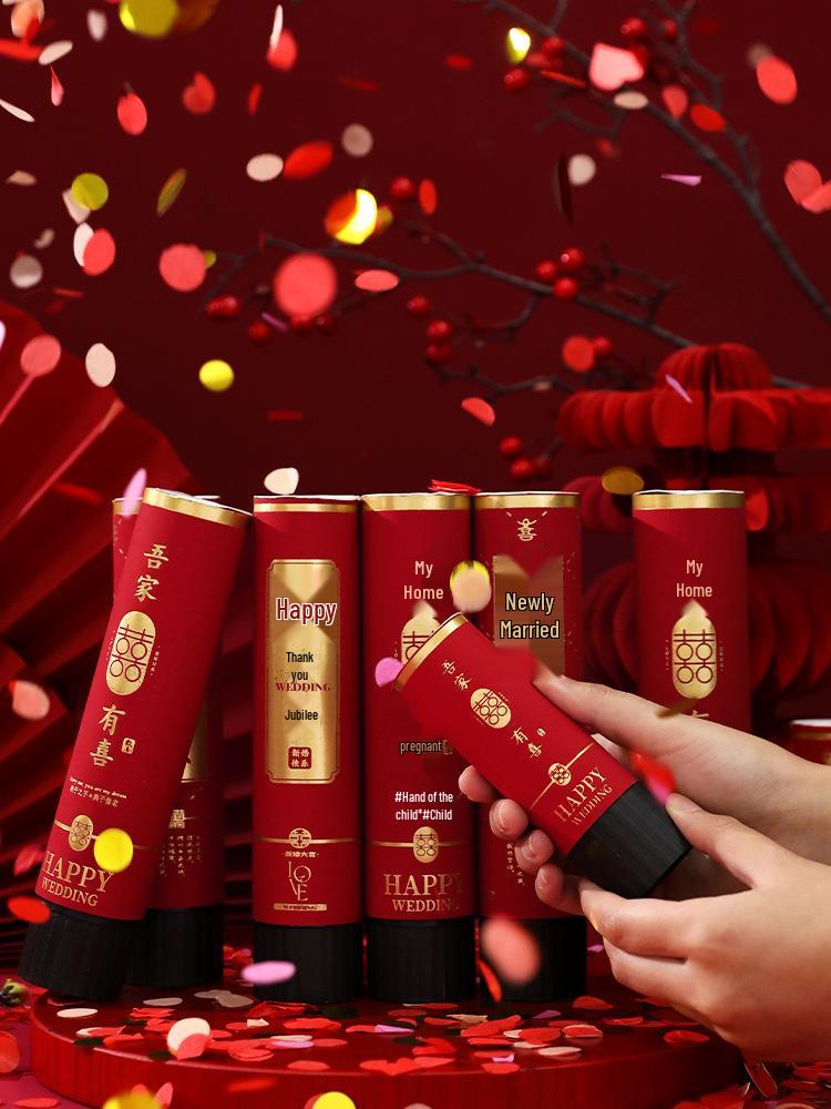 Sada svatebního konfetového děla: Vyskakovací hra a fotografické rekvizity