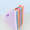 Folder 13 Pockets File Folder Stand Up Rainbow Color Document Holder  Test Paper
