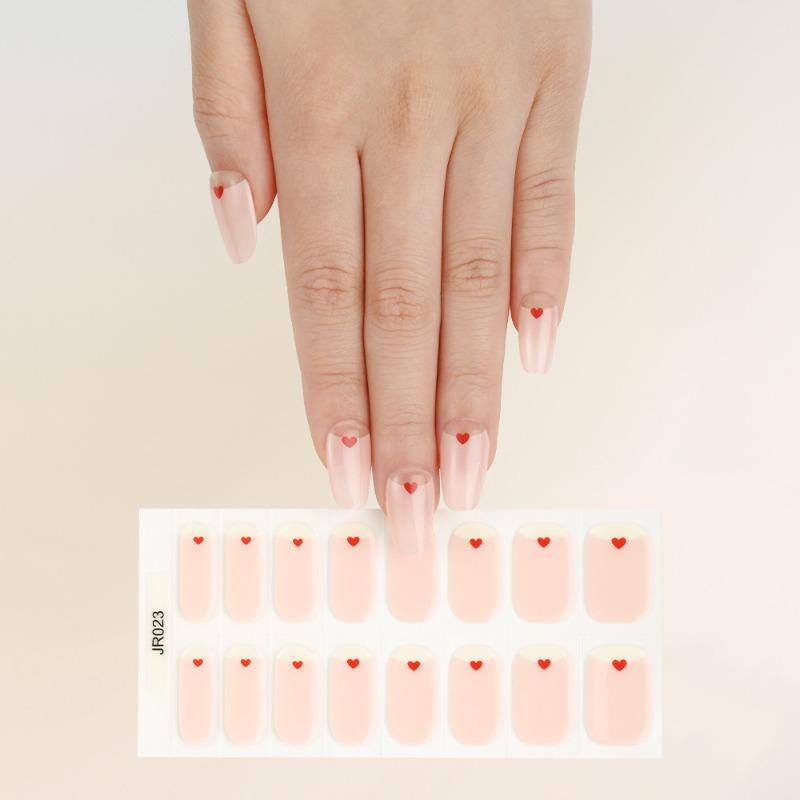 Gel Nail Art Full Stickers 16-finger Light Therapy Semi-curing Baking Lamp Nail Stickers Harden, Last Long, Are Waterproof and Whiten
