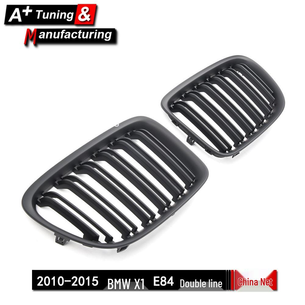 Mattschwarzer Doppellinien-Kühlergrill für BMW X1 E84 (2010-2015)