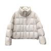 Popular white duck down stand-up collar square down jacket women's short winter fashion small warm jacket tide