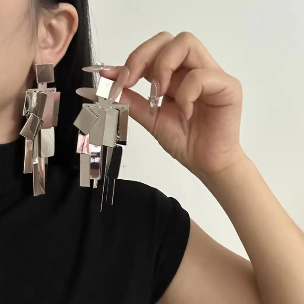 Square Geometric Drop Earrings Holiday Party Jewelry Stud Earrings  Women Gifts