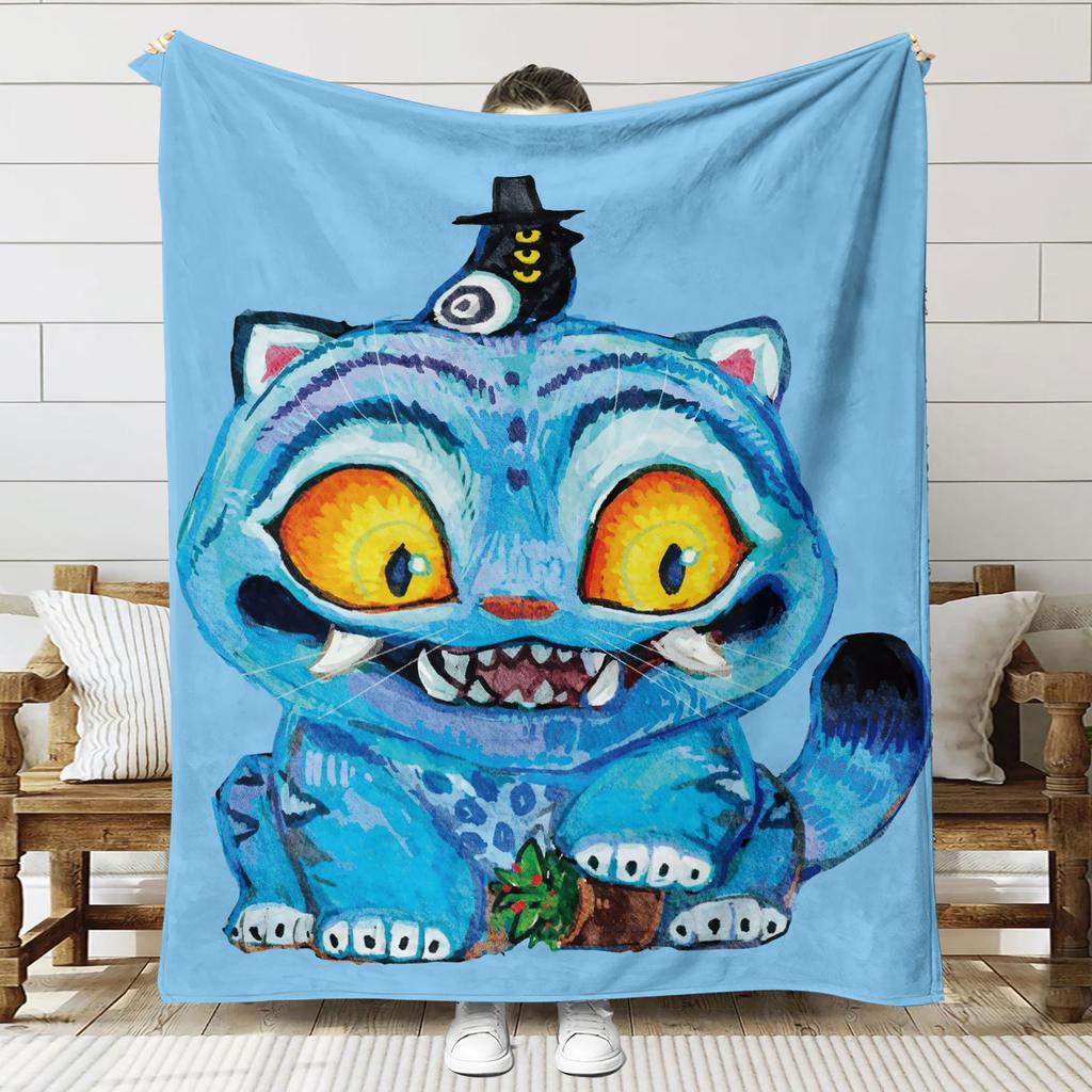 Blanket Print K - Pop Demon Hunters Flannel Blanket Latest Fashion Pop Girl Group