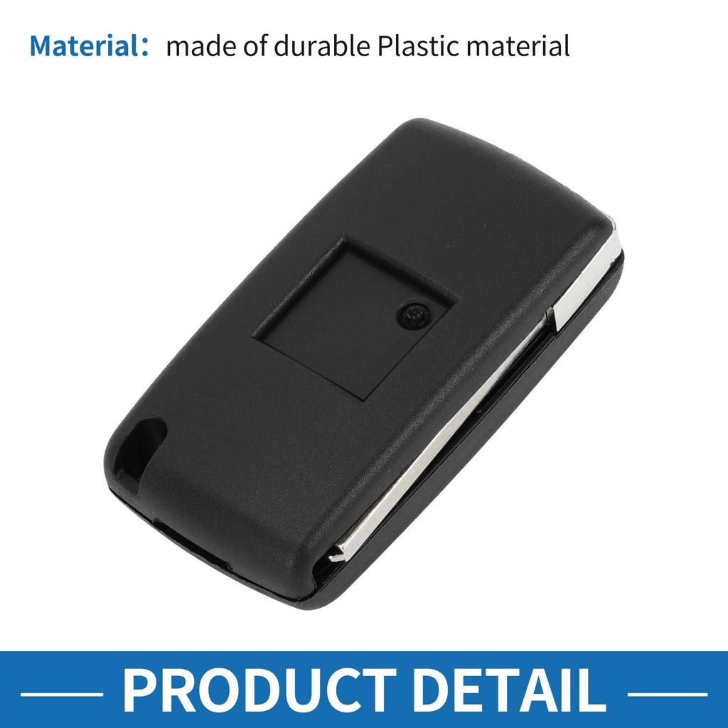 [A ABSOPRO] Compatible with Peugeot 3 Button Key Shell Case Keyless Entry Remote Key Case Replacement for 207