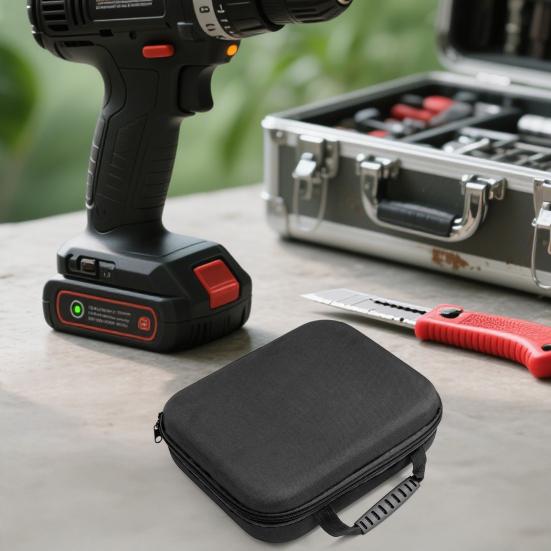Tool Storage Bag Large Capacity Zipper Closure Shockproof Impact Resistant Electric Scissors Drill Bits Organizer Carrying Case