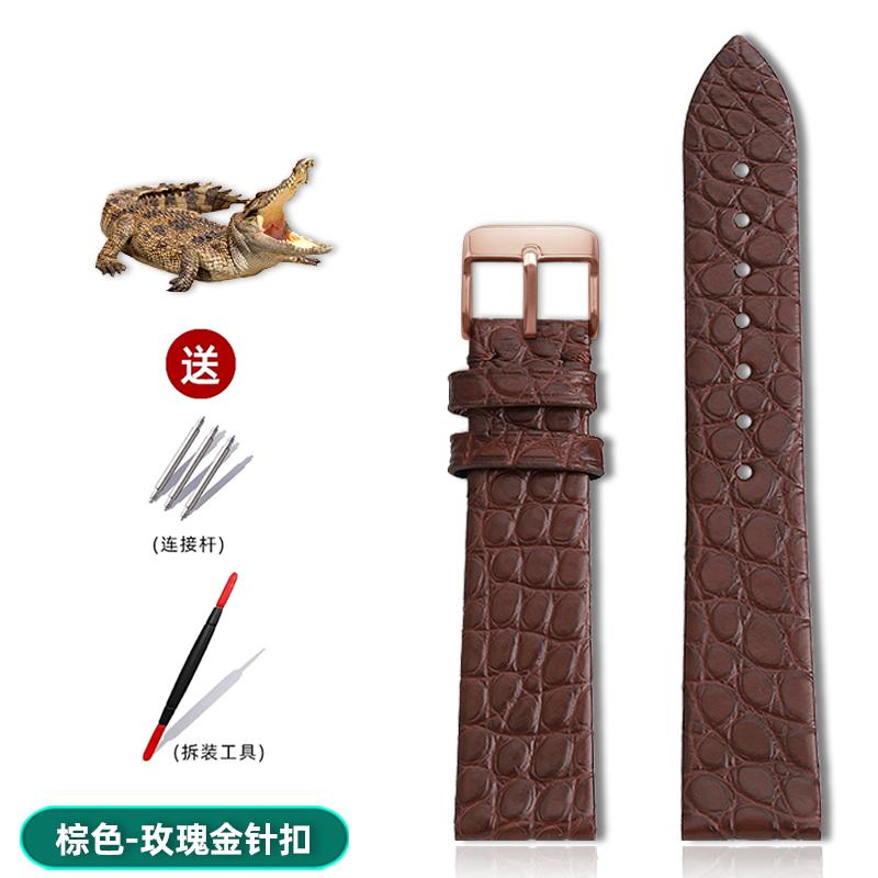 Alligator Wacth Strap Ultra Thin 12 13 14 15 16 18 20 22mm Men Women Black Brown Blue Crocodile Leather Watchband For Any Brands