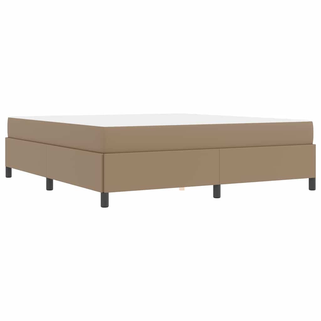 Bed Frame with Mattress Cappuccino 180 x 200 cm Fabric