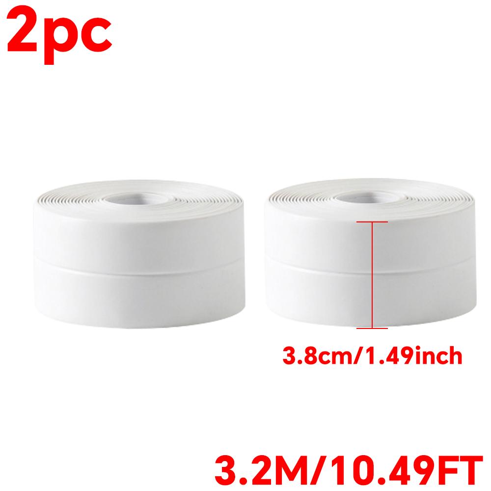 PVC Waterproof Wall Sticker Self-adhesive Sink Stove Crack Strip Kitchen Bathroom Bathtub Corner Sealant Strip New Style