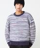 TRILLION Washable Multi-Color Gradient Crew Neck Knit_Purple