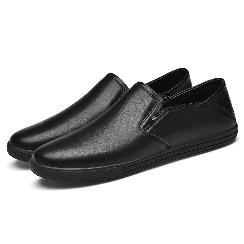 

Мужская обувь из натуральной кожи, повседневные, легкие, без застежек, формальные, мужские мокасины, итальянские, высокого качества, мужские, мягкие, для вождения 46 чёрный