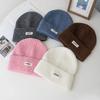 New Style Slouchy Hats Beanie Hats Winter Cap Y2K Warm Cap For Women Solid Color MONFRTF Letter Winter Knitted Girl Hats