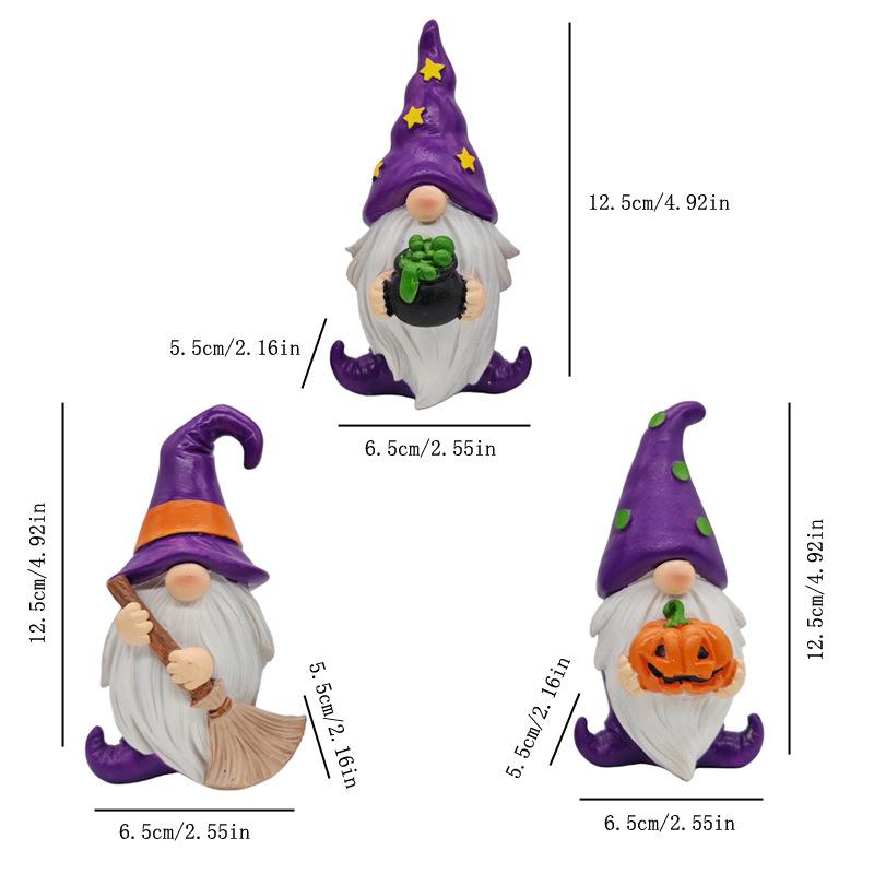Popular Resin Crafts Halloween Gnome Statue Ornament Ornament Party Ornament