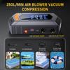 BUVAYE Portable Car Jump Starter With 150PSI Vacuum Extraction Air Compressor, 12V 6000A Car Battery Jump Starter Battery Pack