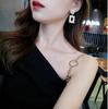 2025New Fashion Luxury Shining Crystal Drop Earrings Gold Silver Color Square Rhinestone Dangle Earrings for Women Wedding Party