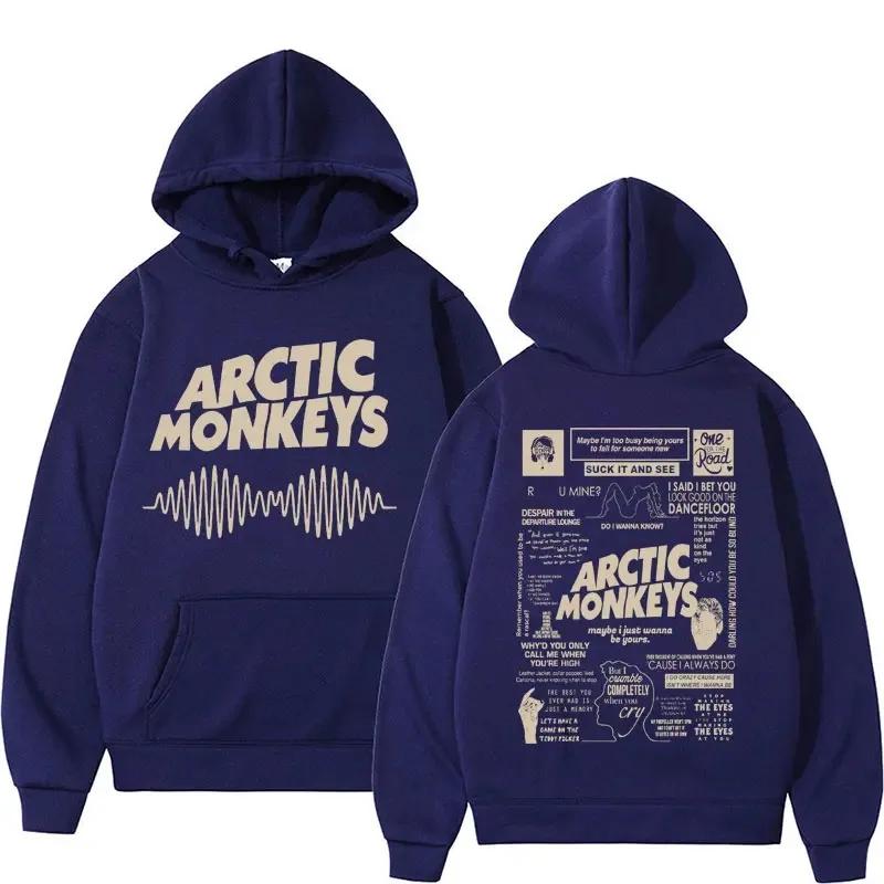 Retro Arctic Monkeys Music Tour Double Sided Print Hoodies Men Women Sweatshirt Oversized Y2K Hoodie Streetwear
