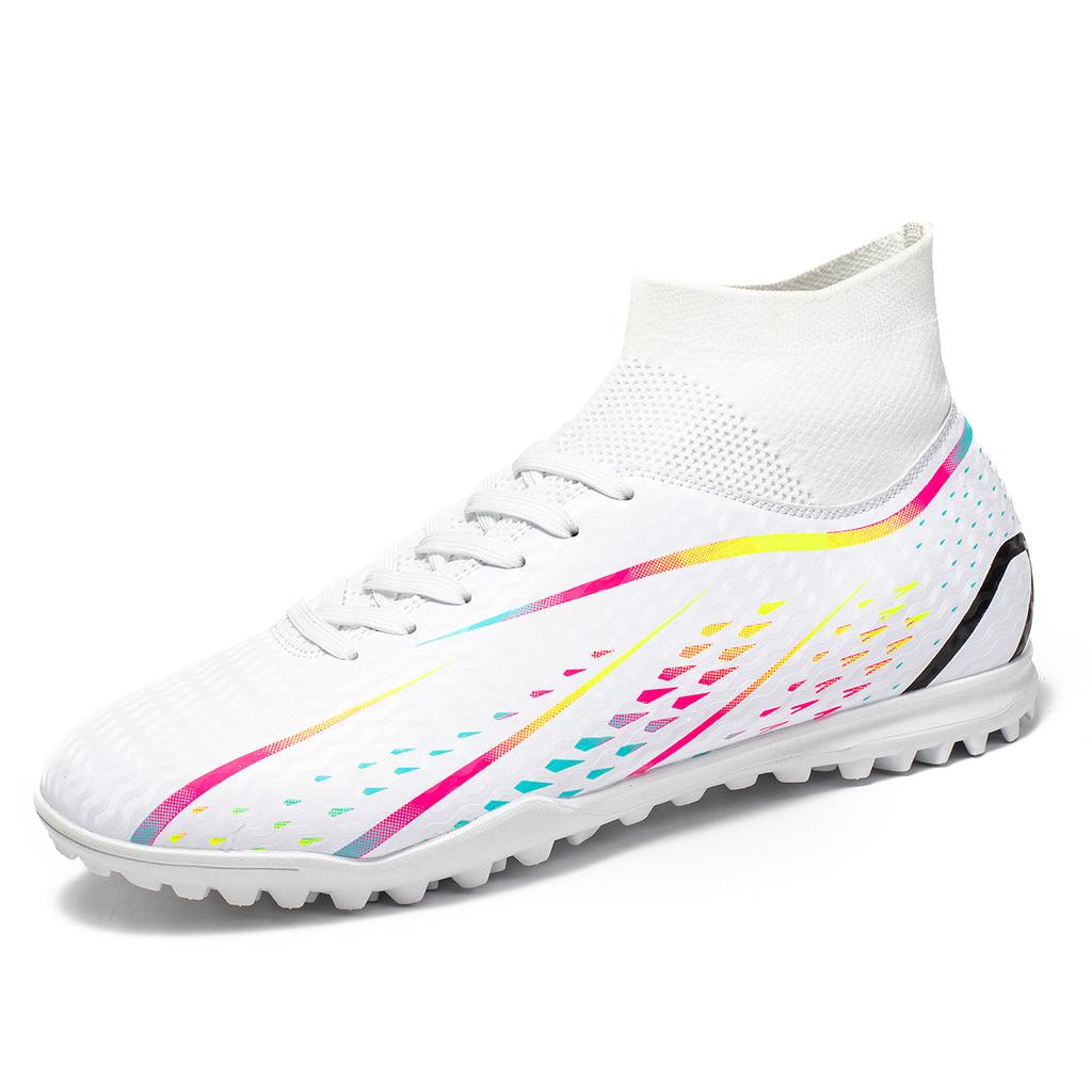 2025 New Professional Sports Indoor Flat Bottomed Football Shoes Teenagers Non Slip High-Tops Training Shoes Adult Durable Socce