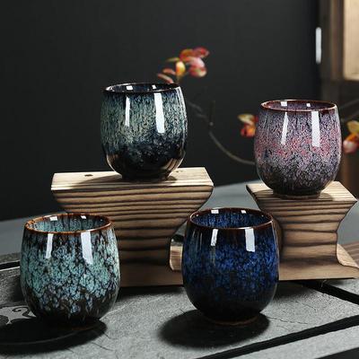 Ceramic Small Teacup Kiln Change Kung Fu Water Mug Porcelain Office Mug Dishwasher Safe