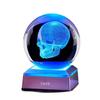 Skull Bluetooth Stand with Luminous Crystal Ball Night Light Decoration