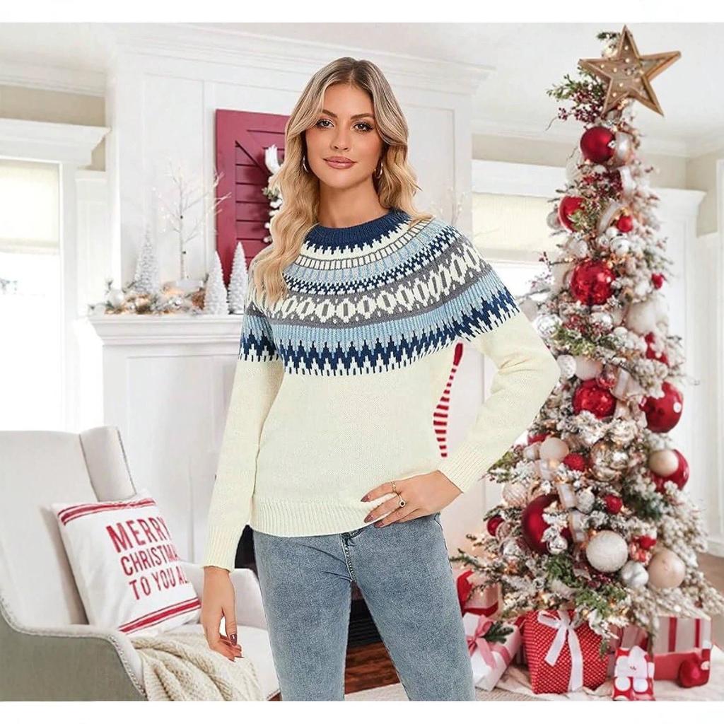 2026 Women's European & American Knit Sweater: Versatile, Loose-Fit, Sweet Style, Fresh Round Neck Top