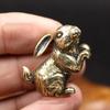 Personality Rabbit Zodiac Rabbit Figurines Vintage Mini Rabbit Ornament Copper Solid Office