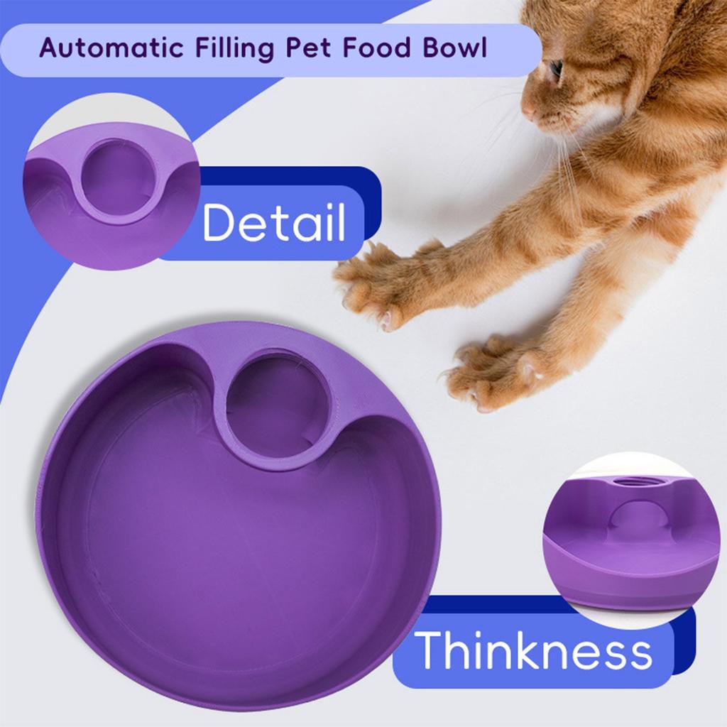 Pet Supplies Small Dog Cat Automatic Filling Pet Food Bowl Pet Food Safe Bowl