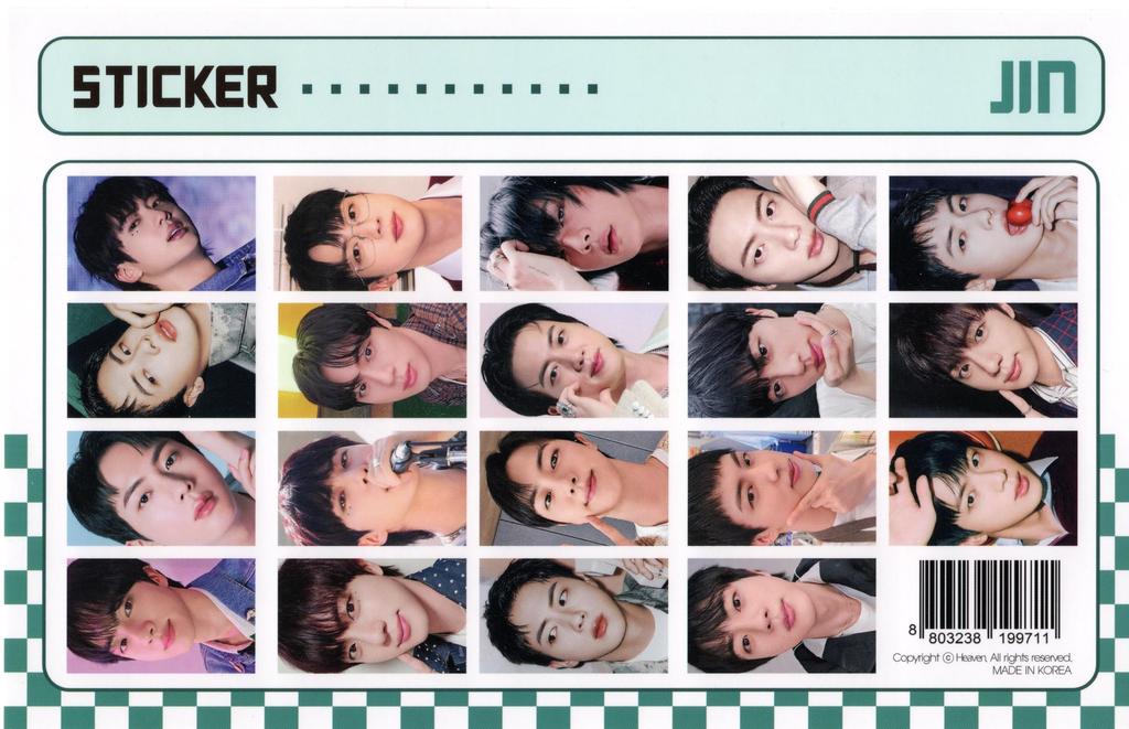 JIN Desk Calendar 2026–2027 with Sticker Set, Spiral Stand Type (Power Select, K-POP Idol Merchandise)