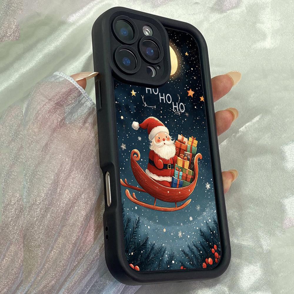 JT5 Aesthetic Christmas Phone for for iPhone 17 16 Pro Max Samsung S26 Ultra A17 A26 A07 Xiaomi Redmi Note 14 Pro Plus Soft TPU Case Cover