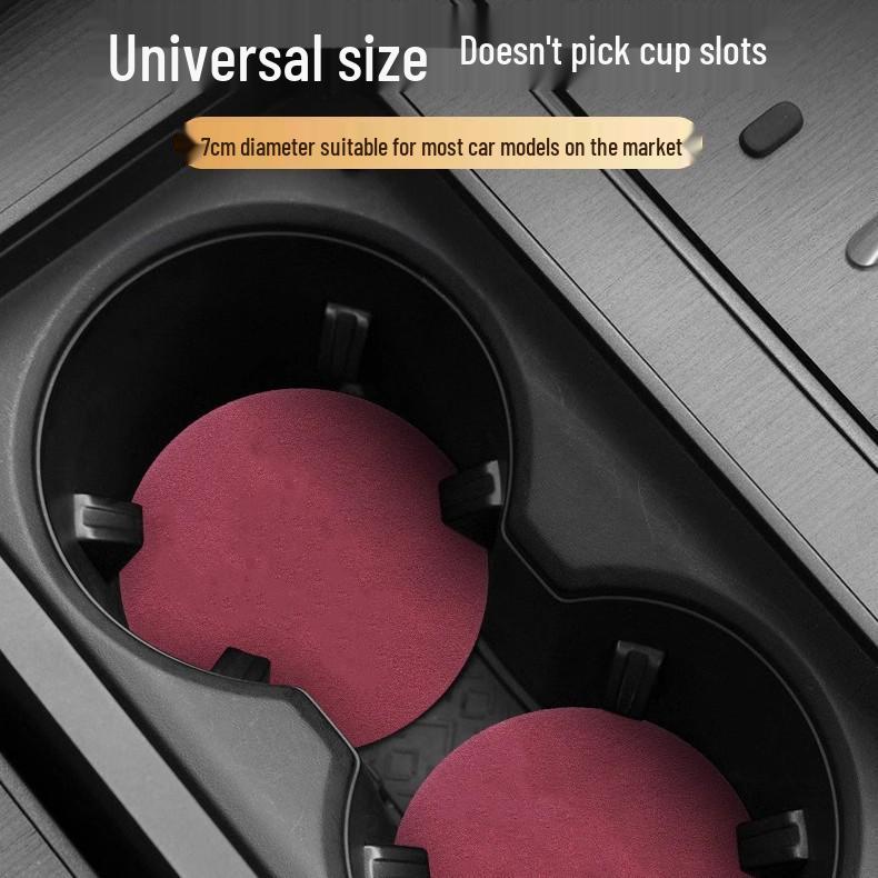 Universal Car Anti-Slip Cup Holder Coaster and Slot Pad for Interior Decoration.