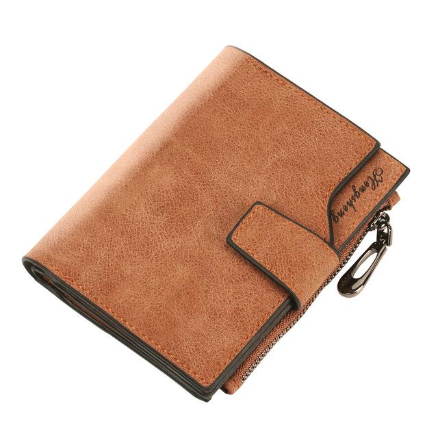 Fashion Women Wallet PU Leather Elegant Lady Wallets Hasp Zipper Design Short Coin Purse ID Card Holder